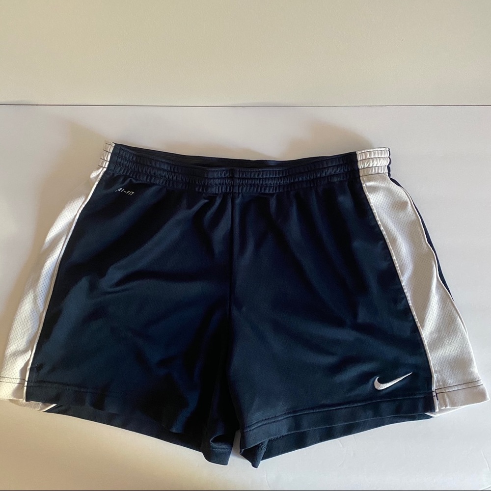 Nike | Dri-Fit Navy and White Athletic Shorts